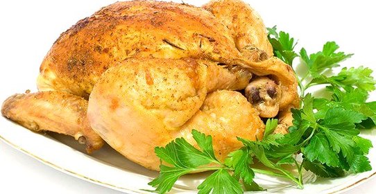 Жареная курица с лимоном и тмином с цукини