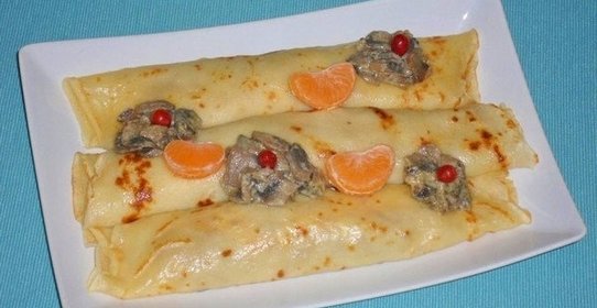 Заварные блинчики с начинкой