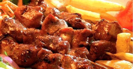 Шашлык на сковороде из баранины