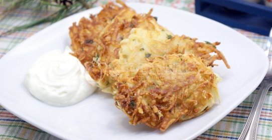 Драники с сыром и зеленью