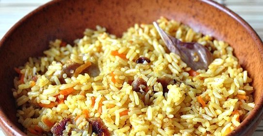 Плов с сердечками в мультиварке