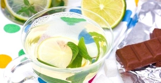 Чай с мятой лаймом и корицей