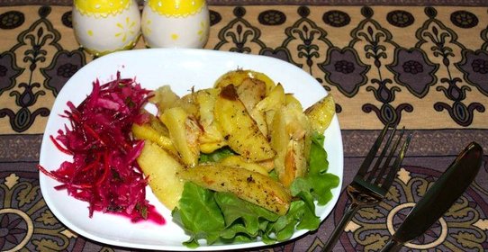 Запеченый молодой картофель в белке