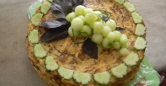 Кабачковый блинный пирог