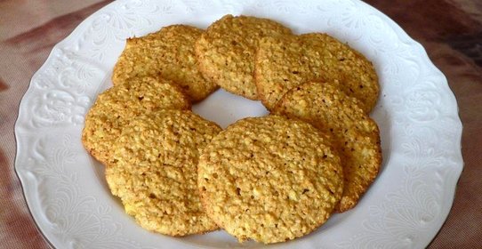 Постное овсяное печенье с апельсином