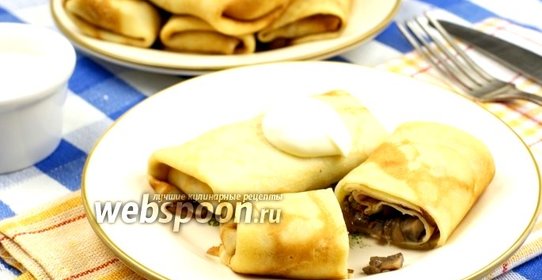 Блины с грибами