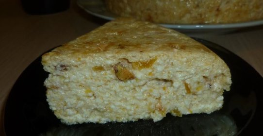 Творожный пудинг с абрикосами