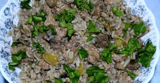 Рагу мясное с рисом и овощами