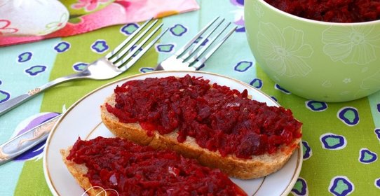 Свекольная икра из варёной свёклы