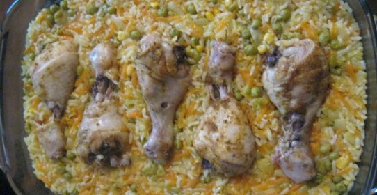 Плов с куриными ножками