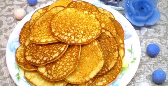 Оладьи на молоке с корицей