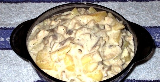 Картошка с вешенками в мультиварке