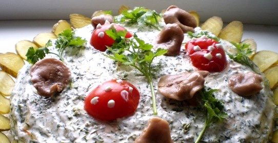 Торт Грибная поляна