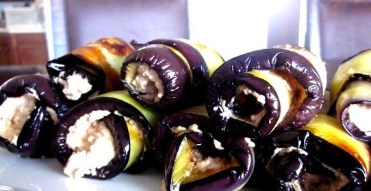 Рулетики из баклажанов по-грузински
