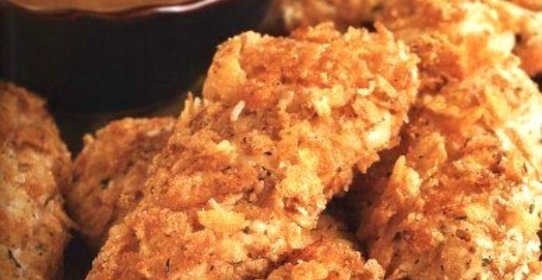 Куриное филе в кукурузных хлопьях