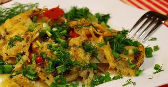 Нежная рыбка запечённая с овощами