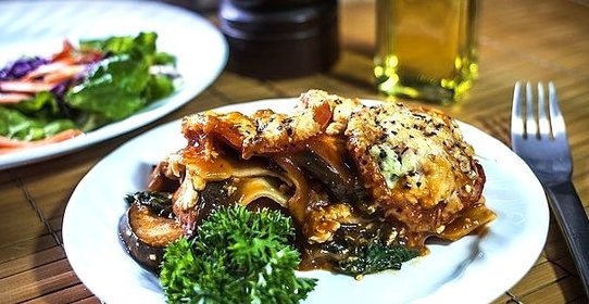 Лазанья с баклажанами