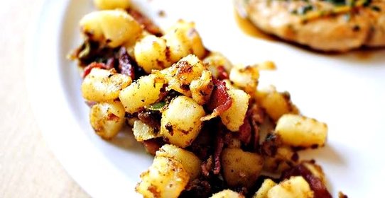 Картофель с беконом