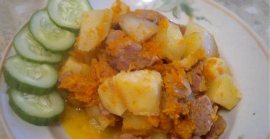 Картошка, тушеная в утятнице