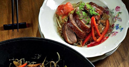 Лапша с утиной грудкой