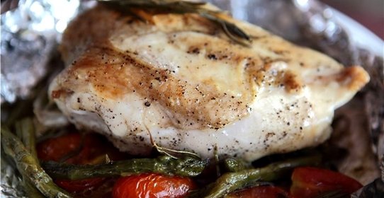 Куриная грудка, запеченная в сметане