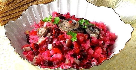 Винегрет с солёной сельдью