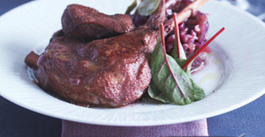 Айнтопф из гуся с краснокочанной капустой в мультиварке