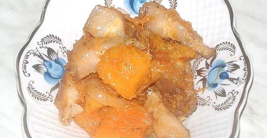 Тыква на сковороде