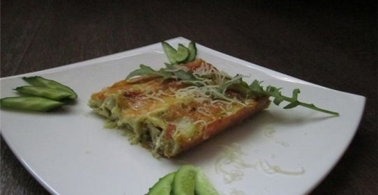 Каннеллони с творогом и сыром