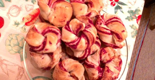 Веночки с клюквенным джемом