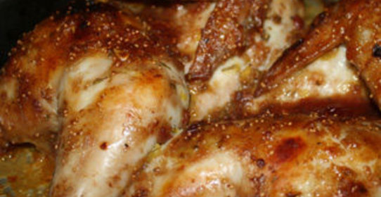 Курица в инжирной корочке с пряным рисом