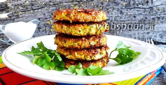 Оладьи из кабачков с морковью