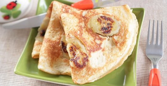 Блины с припеком из банана