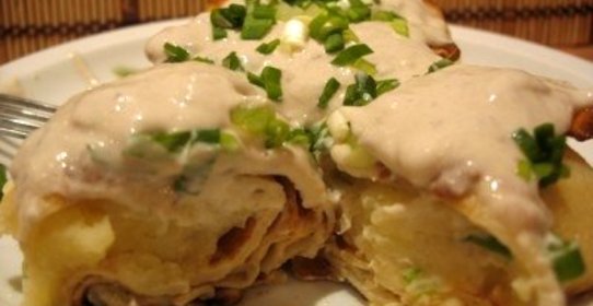 Блинчики с картошкой и луком