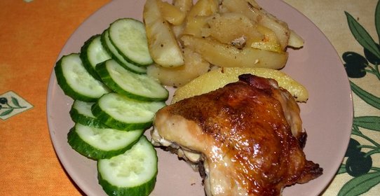 Бедра курицы запеченные
