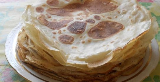 Блины на воде тонкие