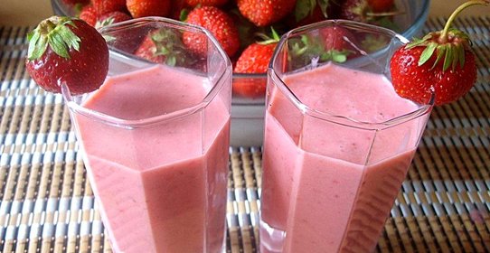 Клубнично-ванильный коктейль