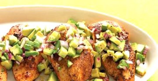 Курица с авокадо и кайенским перцем