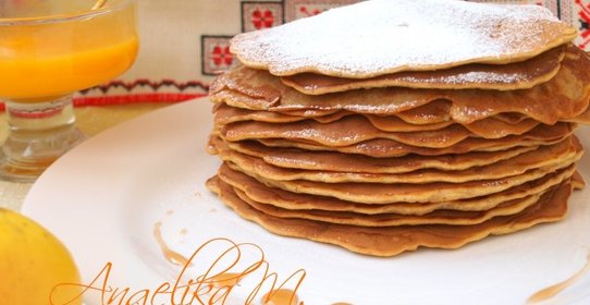 Тыквенно-яблочные блинчики с корицей