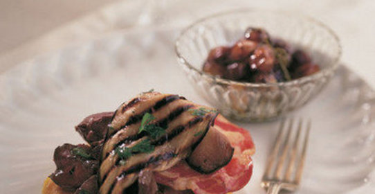 Полента с куриной печенью