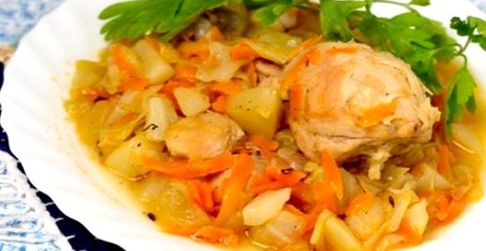 Курица с овощами в мультиварке Поларис
