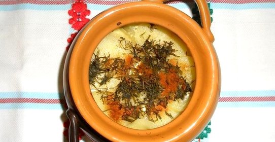 Картофель со сметаной в горшочках