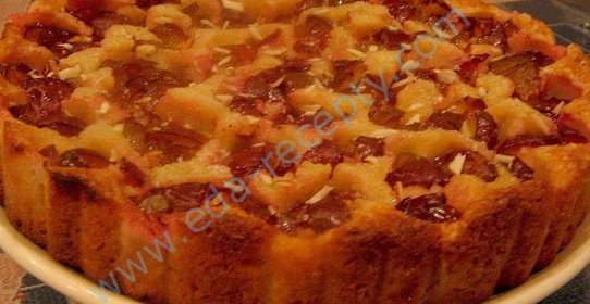 Сливовый пирог со сливами песочный