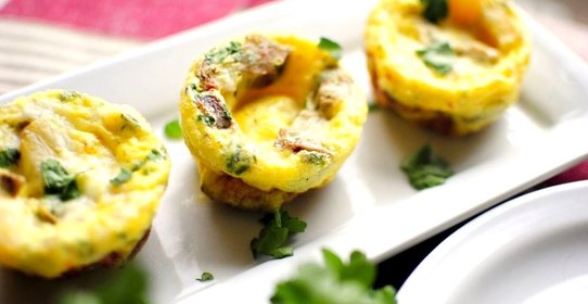 Суфле с картофелем и колбасками