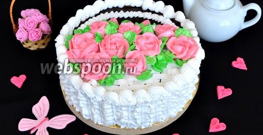 Торт «Корзинка с цветами»