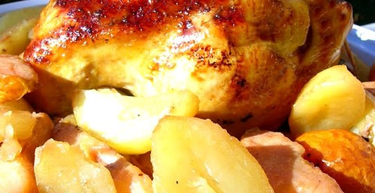 Курица с картошкой в аэрогриле