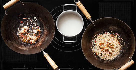 Тайская лапша с креветками