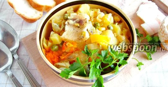 Картошка с овощами в горшочке