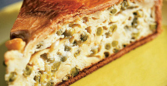 Пирог с зеленым горошком