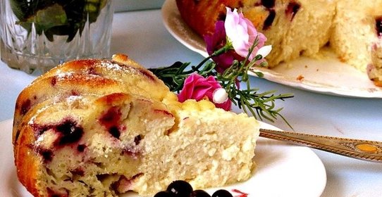 Пирог с творожной начинкой